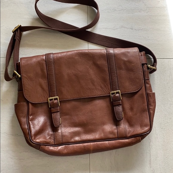 Fossil Mens Estate Saffiano Leather 
